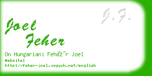 joel feher business card